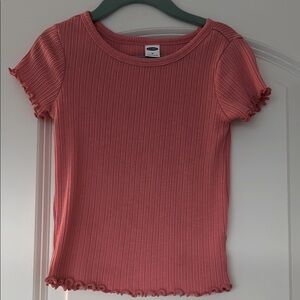 New Old Navy 3T pink frill sleeve shirt